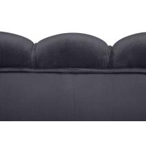  Диван ракушка для гостиниц Pearl Triple Black на черных ножках, фото 5 