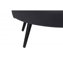  Диван ракушка для гостиниц Pearl Triple Black на черных ножках, фото 7 