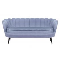  Диван ракушка для гостиниц Pearl Triple Blue на черных ножках, фото 1 