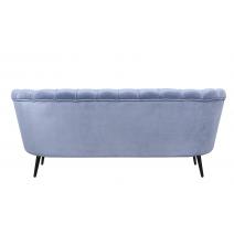  Диван ракушка для гостиниц Pearl Triple Blue на черных ножках, фото 4 