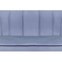  Диван ракушка для гостиниц Pearl Triple Blue на черных ножках, фото 5 