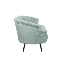  Диван ракушка для гостиниц Pearl Triple Green на черных ножках, фото 3 