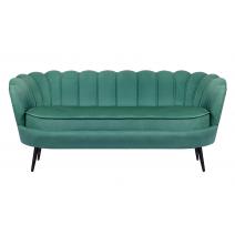  Диван ракушка для гостиниц Pearl Triple Green V2 на черных ножках, фото 1 