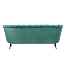  Диван ракушка для гостиниц Pearl Triple Green V2 на черных ножках, фото 4 