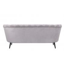  Дизайнерский диван для гостиниц Pearl Triple Grey на черных ножках, фото 4 