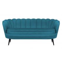  Диван для гостиниц Pearl Triple Marine Velvet на черных ножках, фото 1 