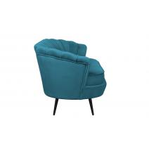  Диван для гостиниц Pearl Triple Marine Velvet на черных ножках, фото 3 