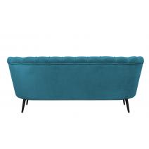  Диван для гостиниц Pearl Triple Marine Velvet на черных ножках, фото 4 