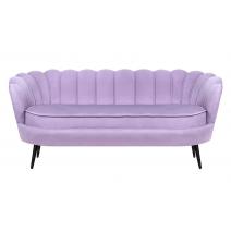  Диван ракушка для гостиниц Pearl Triple Purple на черных ножках, фото 1 