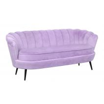  Диван ракушка для гостиниц Pearl Triple Purple на черных ножках, фото 2 