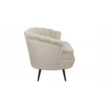  Диван ракушка для гостиниц Pearl Triple Taupe на черных ножках, фото 3 