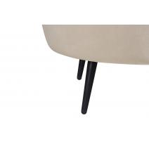  Диван ракушка для гостиниц Pearl Triple Taupe на черных ножках, фото 7 