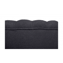  Низкое кресло ракушка Pearl Black Boucle на черных ножках, фото 5 