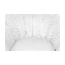  Низкое кресло ракушка Pearl White на черных ножках, фото 6 