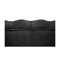  Низкое кресло ракушка Pearl Black V2 на черных ножках, фото 5 