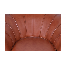  Низкое кресло ракушка Pearl Brown на черных ножках, фото 6 