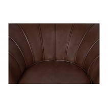  Низкое кресло ракушка Pearl Brown V2 на черных ножках, фото 6 