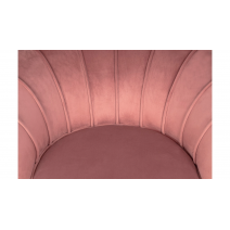  Низкое кресло ракушка Pearl Pink V3 на черных ножках, фото 6 