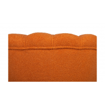  Низкое кресло ракушка Pearl Orange Boucle на черных ножках, фото 5 