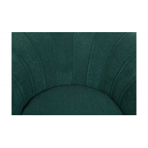  Низкое кресло ракушка Pearl зеленый Boucle на черных ножках, фото 6 