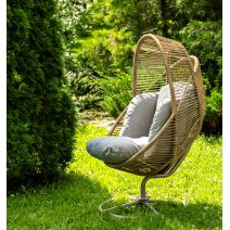  "Барселона" кресло-кокон из искусственного ротанга, цвет соломенный, фото 2 