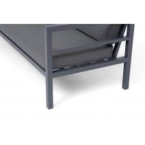  "Эстелья" диван 3-местный, каркас алюминий темно-серый (RAL7024) муар, ткань темно-серая 027, фото 6 