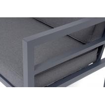  "Эстелья" диван 3-местный, каркас алюминий темно-серый (RAL7024) муар, ткань темно-серая 027, фото 7 