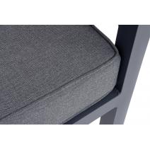  "Эстелья" диван 3-местный, каркас алюминий темно-серый (RAL7024) муар, ткань темно-серая 027, фото 8 