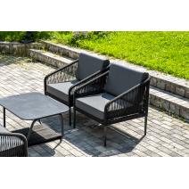  "Канны" лаунж-зона 5-местная плетеная из роупа (веревки), цвет темно-серый, фото 6 