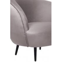  Мягкое кресло Small Benee Grey на черных ножках, фото 5 