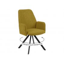  Стул DikLine 293 поворотный BL08 горчица, ножки черные, фото 1 