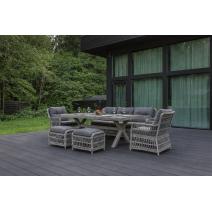  Обеденный комплект ALBERT в сером цвете из искусственного ротанга, фото 1 