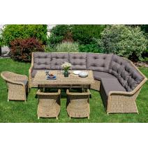  "Базелла" обеденная группа из искусственного ротанга, цвет соломенный, фото 12 