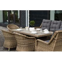  "Бергамо" обеденная группа угловая из искусственного ротанга, цвет соломенный, фото 5 