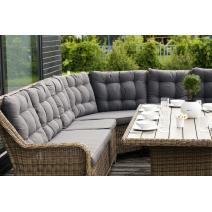  "Бергамо" обеденная группа угловая из искусственного ротанга, цвет соломенный, фото 6 