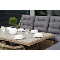  "Бергамо" обеденная группа угловая из искусственного ротанга, цвет соломенный, фото 8 