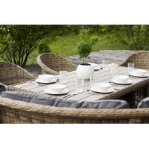  "Бергамо" обеденная группа угловая из искусственного ротанга, цвет соломенный, фото 9 