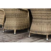  "Бергамо" обеденная группа угловая из искусственного ротанга, цвет соломенный, фото 10 