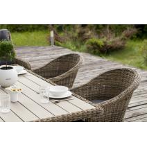  "Бергамо" обеденная группа угловая из искусственного ротанга, цвет соломенный, фото 11 