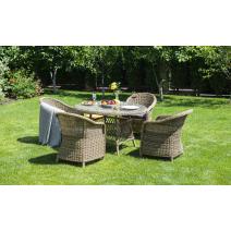  "Равенна" обеденная группа плетеная, цвет соломенный, фото 1 