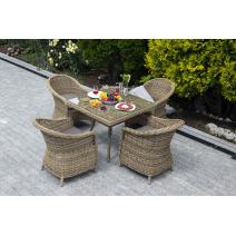  "Фредо" обеденная группа из искусственного ротанга, цвет соломенный, фото 2 