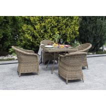  "Фредо" обеденная группа из искусственного ротанга, цвет соломенный, фото 3 