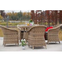  "Фредо" обеденная группа из искусственного ротанга, цвет соломенный, фото 5 