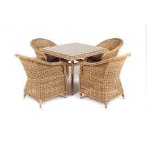  "Фредо" обеденная группа из искусственного ротанга, цвет соломенный, фото 7 