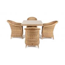  "Фредо" обеденная группа из искусственного ротанга, цвет соломенный, фото 8 