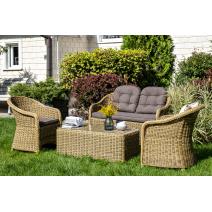  "Равенна" лаунж-зона из искусственного ротанга, цвет соломенный, фото 2 