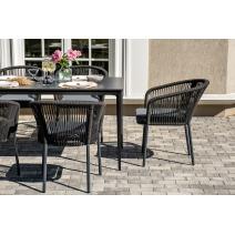  "Малага" обеденная группа на 6 персон со стульями "Марсель", каркас темно-серый, роуп темно-серый, фото 9 