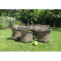  "Эспрессо" обеденная группа плетеная, цвет соломенный, фото 1 