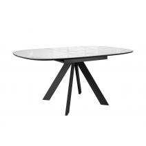  Стол DikLine BK100 Керамика Carrara Gloss (мрамор глянец белый)/подстолье черное/опоры черные, фото 4 