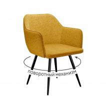  Стул DikLine 277 поворотный NS Gold горчица, ножки черные, фото 1 
